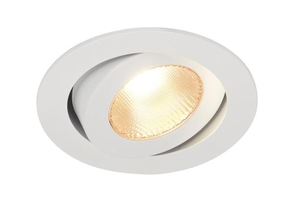 CONTONE®, Einbauleuchte, LED, 2000-3000 K, rund, weiß, schwenkbar, 13 W, inkl. Blattfedern