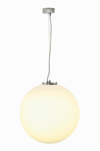 ROTOBALL 50, Pendelleuchte, TC-TSE, silbergrau/weiß, Ø 50 cm, max. 24 W