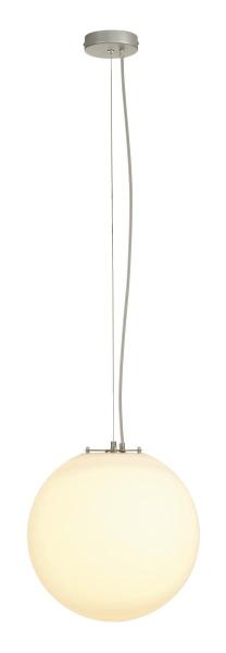 ROTOBALL 40, Pendelleuchte, TC-(D,H,T,Q)SE, silbergrau/weiß, Ø 40 cm, max. 24 W