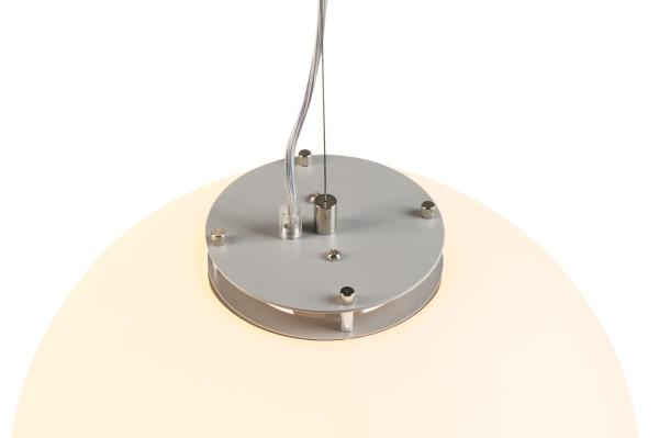 ROTOBALL 40, Pendelleuchte, TC-(D,H,T,Q)SE, silbergrau/weiß, Ø 40 cm, max. 24 W