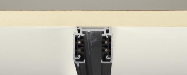 S-TRACK 3 Phasen Aufbauschiene, PHASE, 3 m, schwarz