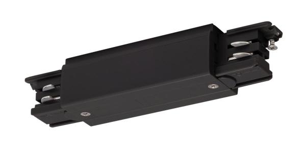 S-TRACK Längsverbinder, mit Einspeisemöglichkeit, PHASE, schwarz