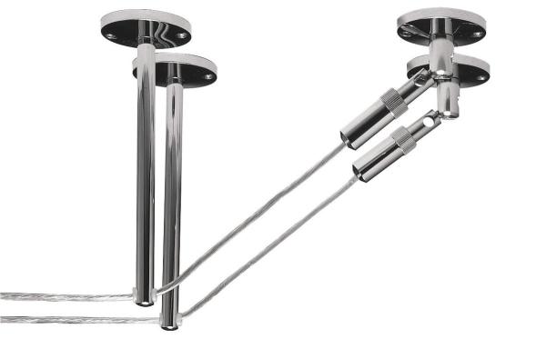 UMLENKER, für Niedervolt-Seilsystem, chrom, 2 Stück, 16 cm