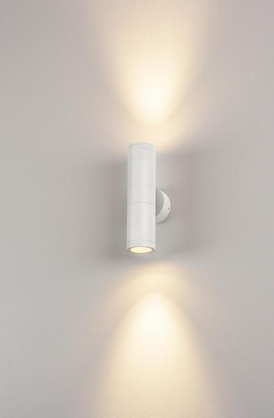 ASTINA, Outdoor Wandleuchte, TCR50-SE, IP44, rund, up/down, weiß, max. 44 W