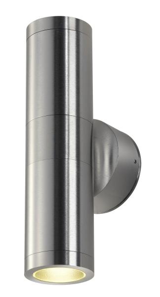 ASTINA, Outdoor Wandleuchte, TCR50-SE, IP44, rund, up/down, aluminium gebürstet, max. 44 W