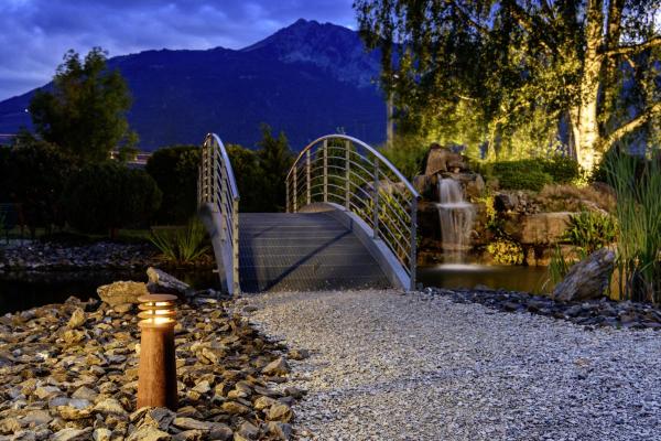 RUSTY® 40, Outdoor Standleuchte, TC-DSE, IP55, rund, stahl gerostet, Ø/H 19/40 cm, max. 11 W