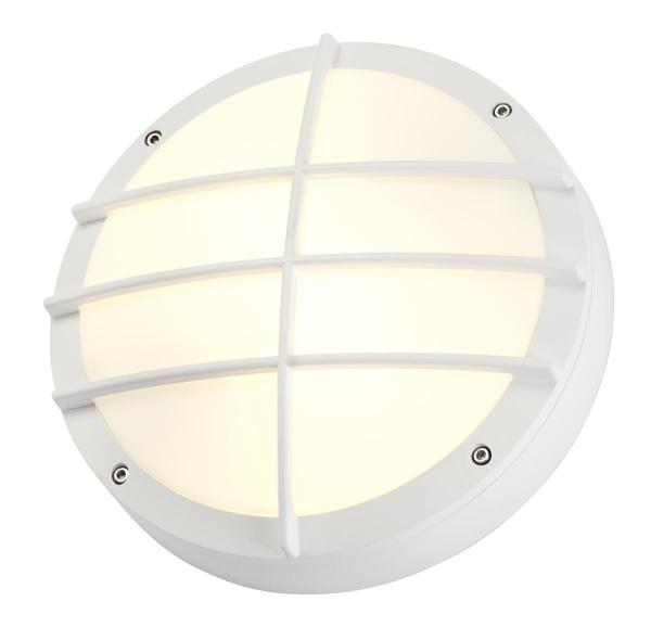 BULAN GRID, Outdoor Wand- und Deckenleuchte, TC-TSE, IP55, rund, weiß, max. 50 W