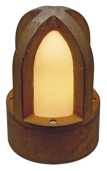 RUSTY® CONE 24, Outdoor Standleuchte, C35, rund, stahl gerostet, Ø/H 15/24 cm, max. 40 W, IP54