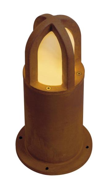 RUSTY® CONE 40, Outdoor Standleuchte, TC-DSE, IP54, rund, stahl gerostet, Ø/H 15/40 cm, max. 11 W
