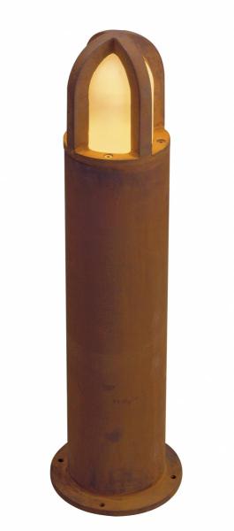 RUSTY® CONE 70, Outdoor Standleuchte, TC-DSE, IP54, rund, stahl gerostet, Ø/H 15/70 cm, max. 11 W