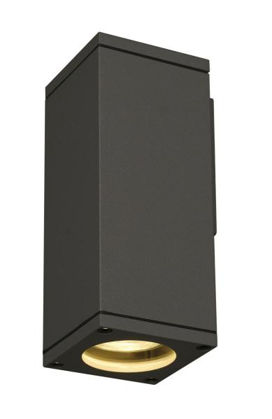 THEO, Outdoor Wandleuchte, QPAR51, eckig, anthrazit, max. 35 W