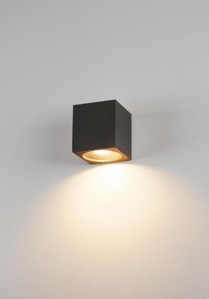 BIG THEO, Outdoor Wandleuchte, QPAR111, IP44, eckig, anthrazit, max. 75 W