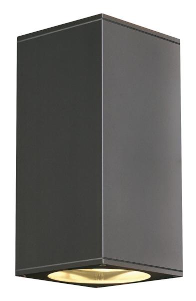 BIG THEO UP/DOWN, Outdoor Wandleuchte, QPAR111, IP44, eckig, up/down, anthrazit, max. 150 W