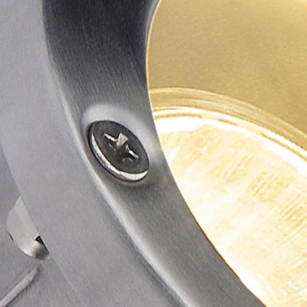 NAUTILUS 10 SPOT, Outdoor Strahler, QPAR51, edelstahl, max. 25 W, inkl. 1,5 m Kabel