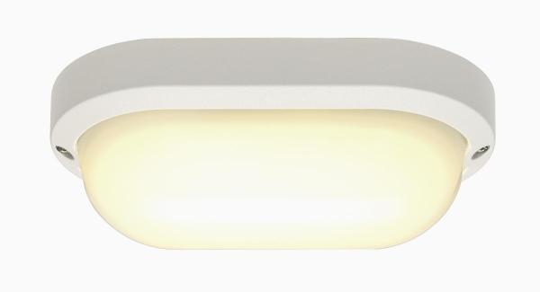 TERANG 200, Outdoor Wand- und Deckenleuchte, LED, 3000 K, IP44, oval, weiß, 11 W