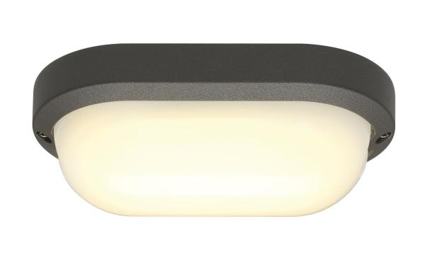 TERANG 200, Outdoor Wand- und Deckenleuchte, LED, 3000 K, IP44, oval, anthrazit, 11 W