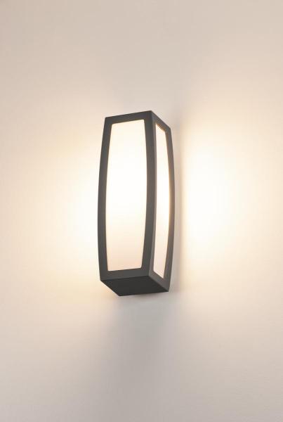 MERIDIAN BOX, Outdoor Wandleuchte, TC-(D,H,T,Q)SE, IP54, anthrazit, max. 20 W
