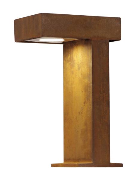 RUSTY® PATHLIGHT, Outdoor Standleuchte, Energiesparleuchte GX53, IP44, stahl gerostet, max. 9 W