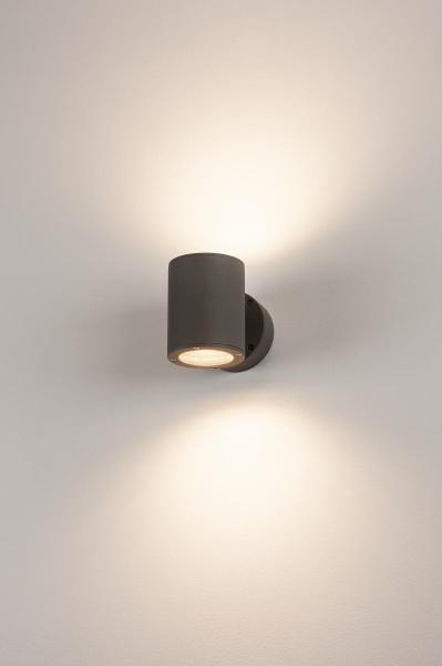 SITRA UP/DOWN, Outdoor Wandleuchte, zweiflammig, TCR-TSE, IP44, up/down, anthrazit, max. 18 W