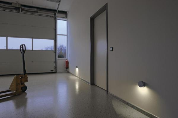 PEMA®, Wandleuchte, LED, 3000 K, IP55, silbergrau, 4 W