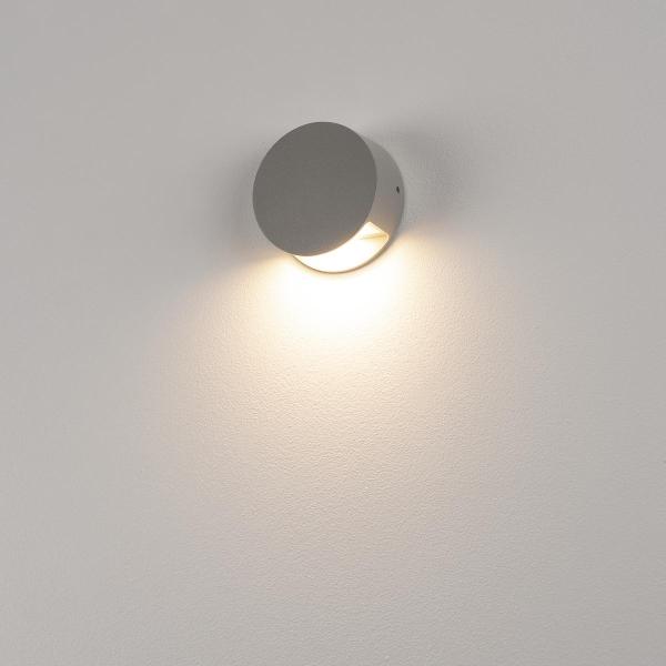 PEMA®, Wandleuchte, LED, 3000 K, IP55, silbergrau, 4 W