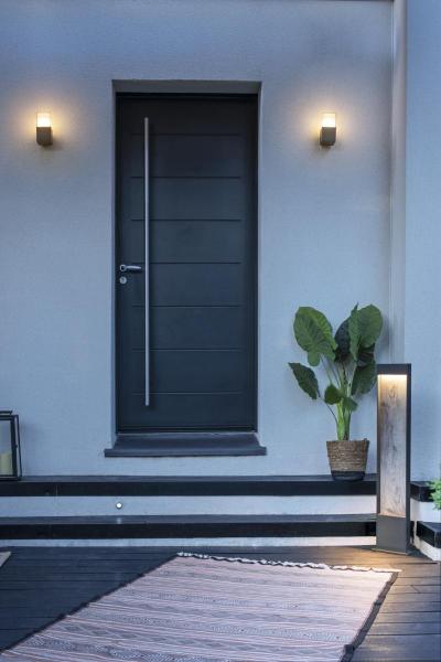 GRAFIT, Outdoor Wandleuchte, TC-DSE, IP44, anthrazit, Energiesparleuchte, max. 11 W