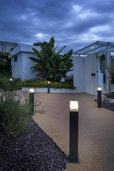 GRAFIT 60, Outdoor Standleuchte, TC-DSE, IP44, anthrazit, Energiesparleuchte, L/B/H 12/12/60 cm, max. 11 W