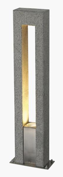 ARROCK ARC, Outdoor Standleuchte, QPAR51, IP44, salt & pepper, Granit, max. 35 W