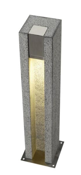 ARROCK SLOT, Outdoor Standleuchte, LED GU10 51 mm, IP44, eckig, salt & pepper, Granit, 4 W LED