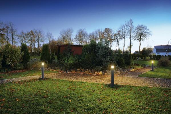 F-POL, Outdoor Standleuchte, TC-(D,H,T,Q)SE, IP54, rund, anthrazit, max. 20 W