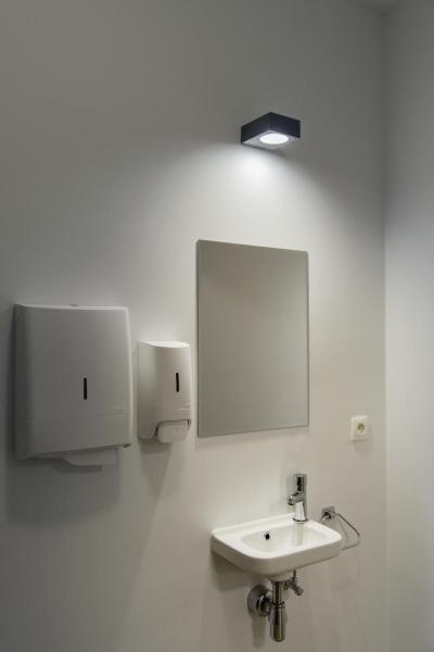 QUADRASYL, Outdoor Wandleuchte, Energiesparleuchte GX53, IP44, eckig, L/B/H 15/12/5,5 cm, anthrazit, max. 11 W