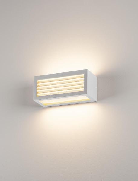 BOX-L, Outdoor Wandleuchte, TC-(D,H,T,Q)SE, IP44, eckig, weiß, max. 18 W