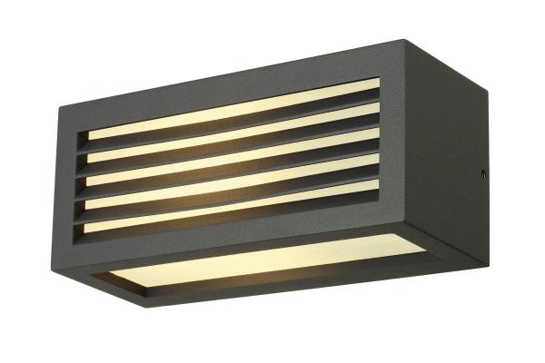 BOX-L, Outdoor Wandleuchte, TC-(D,H,T,Q)SE, IP44, eckig, anthrazit, max. 18 W