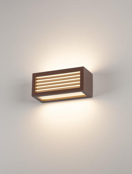 BOX-L, Outdoor Wandleuchte, TC-(D,H,T,Q)SE, IP44, eckig, rost, max. 18 W