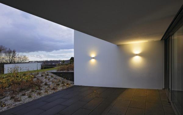 SITRA CUBE, Outdoor Wandleuchte, TCR-TSE, IP44, weiß, max. 18 W