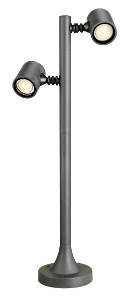 MYRA SPOT, Outdoor Spiessleuchte, zweiflammig, LED GU10 51 mm, IP44, anthrazit, 18 W