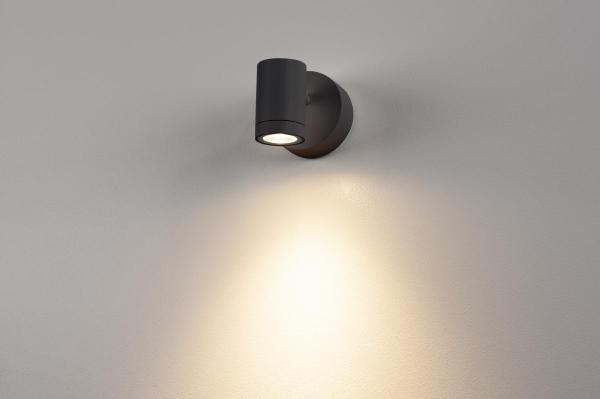 HELIA, Outdoor Wandleuchte, einflammig, LED, 3000 K, IP55, anthrazit, schwenkbar, 8 W