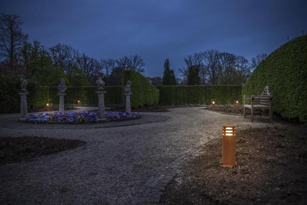 RUSTY® 40, Outdoor Standleuchte, LED, 3000 K, eckig, stahl gerostet, L/B/H 12/12/40