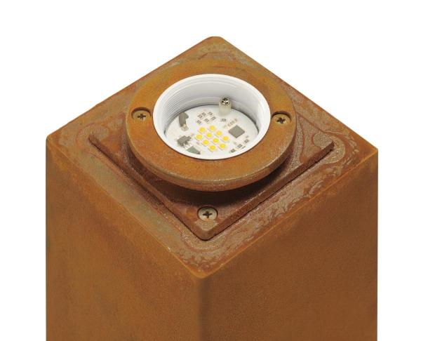 RUSTY® 70, Outdoor Standleuchte, LED, 3000 K, eckig, stahl gerostet, L/B/H 12/12/71