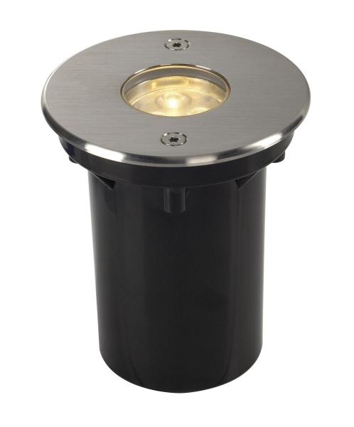 DASAR® 920, LV Outdoor LED Bodeneinbauleuchte, LED, 3000 K, IP67, rund, Blende edelstahl gebürstet, 12-25V, 6,5 W