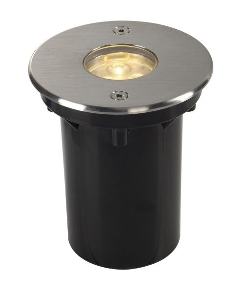 DASAR® 920, HV Outdoor LED Bodeneinbauleuchte, LED, 3000 K, IP67, rund, Blende edelstahl gebürstet, 230V, 5,6 W