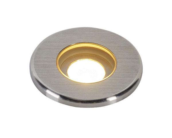 DASAR® 370, Outdoor Bodeneinbauleuchte, LED, 3000 K, IP67, rund, edelstahl gebürstet, 12-24V, 2 W