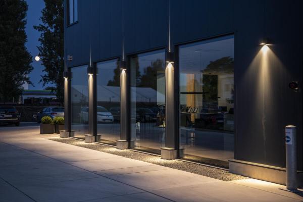 BIG THEO, Outdoor Wandleuchte, Flood down, LED, 3000 K, anthrazit, B/H/T 13/14/13,5 cm