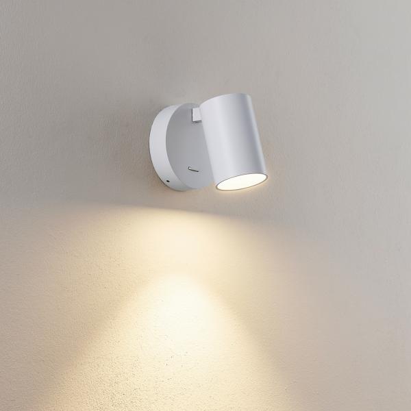 Leseleuchte - Can Tilt Round, 1x 7,5 W GU10, Weiß