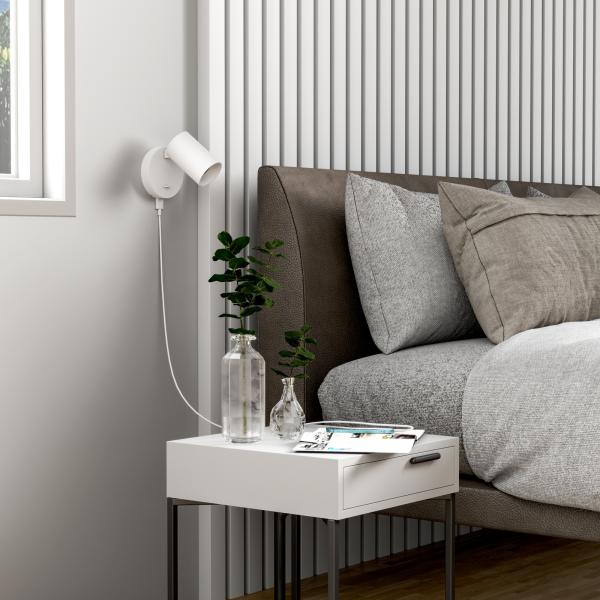 Leseleuchte - Can Tilt Round USB, 1x 7,5 W GU10, Weiß