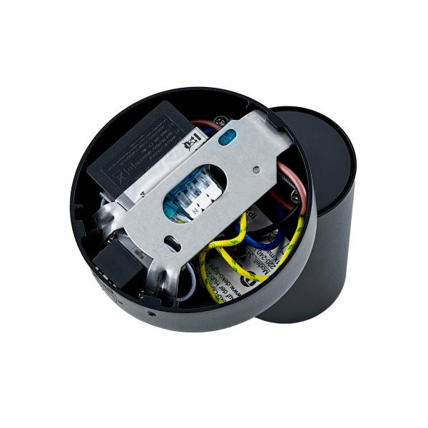 Leseleuchte - Can Tilt Round USB, 1x 7,5 W GU10, Schwarz