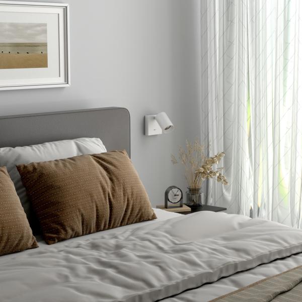 Leseleuchte - Can Tilt Square, 1x 7,5 W GU10, Weiß