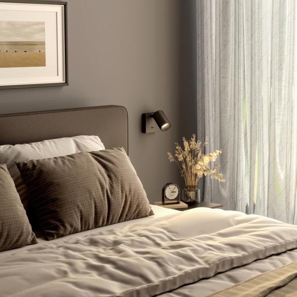 Leseleuchte - Can Tilt Square, 1x 7,5 W GU10, Schwarz