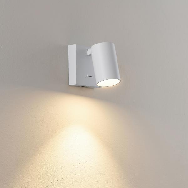 Leseleuchte - Can Tilt Square USB, 1x 7,5 W GU10, Weiß