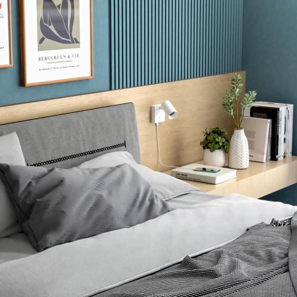 Leseleuchte - Can Tilt Square USB, 1x 7,5 W GU10, Weiß